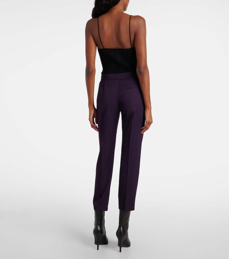 Alexander Mcqueen Wool Slim Pants In Purple