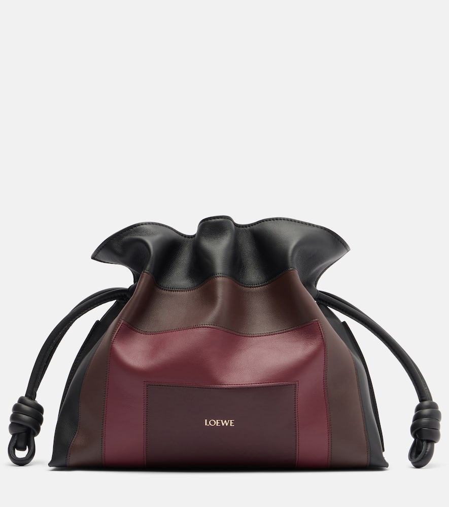Loewe Flamenco Medium Leather Clutch In Multi