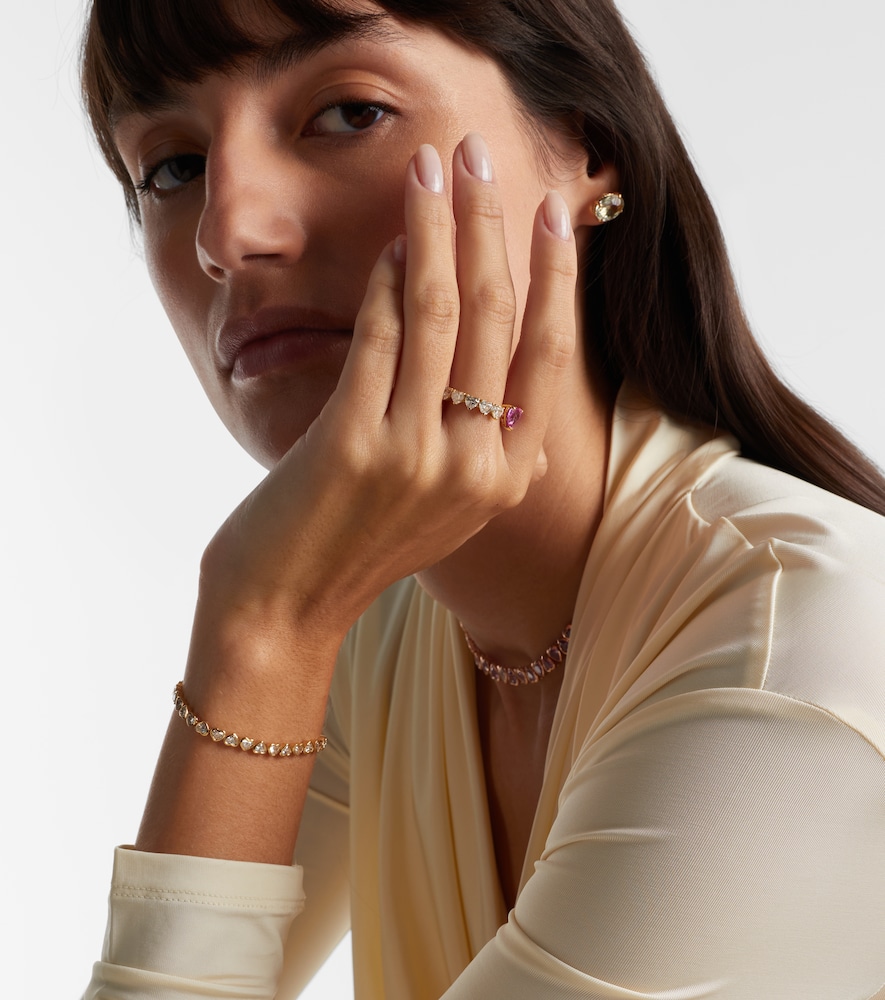 Shay Jewelry 18kt gold ring with sapphire and diamonds