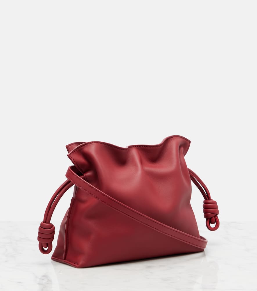 Loewe Flamenco Mini Leather Clutch In Red