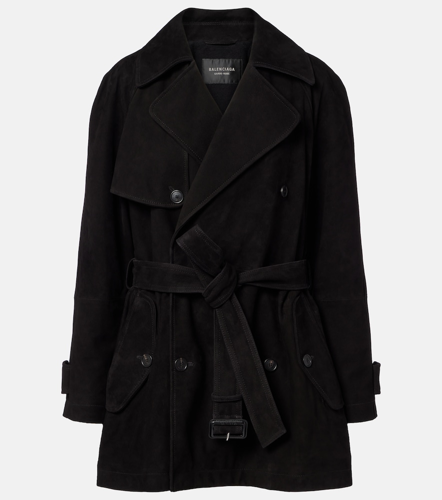 Balenciaga Suede trench coat