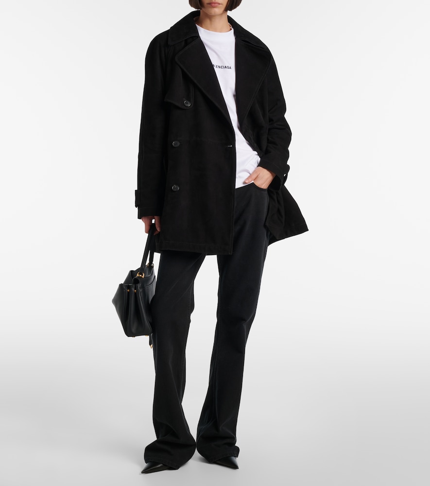 Suede Trench Coat