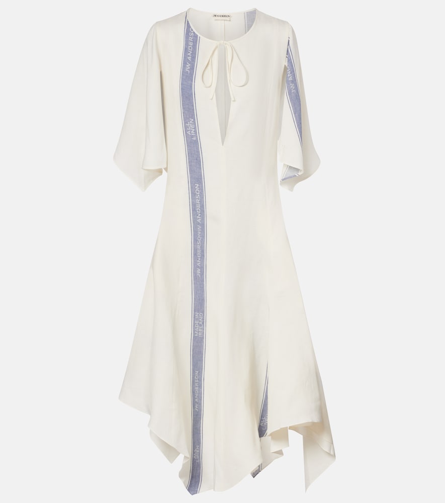 JW Anderson Asymmetric linen maxi dress