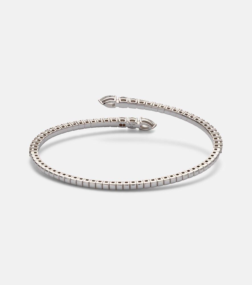  Bucherer Fine Jewellery Bucherer Fine Jewellery Classics Twist 18kt White Gold Bangle With Diamonds 
