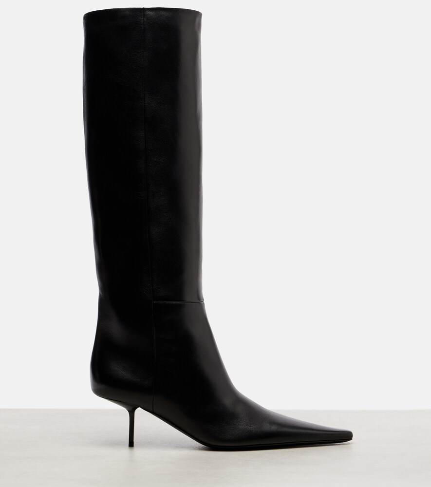  Saint Laurent Saint Laurent Victoire 55 Leather Knee-high Boots 