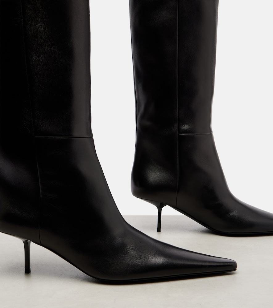  Saint Laurent Saint Laurent Victoire 55 Leather Knee-high Boots 