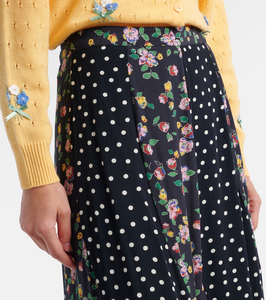 Rixo Rixo Gracella Paneled Midi Skirt 
