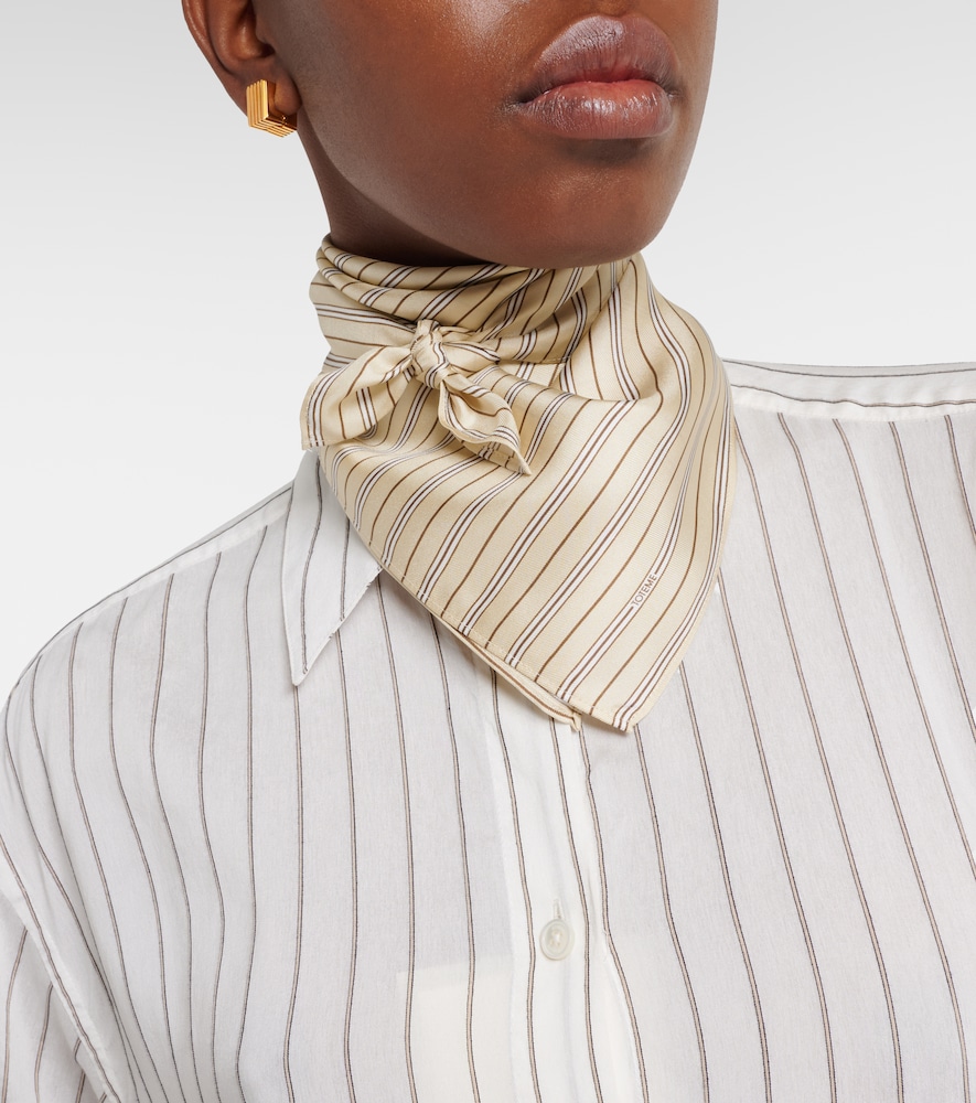 Striped Silk Scarf