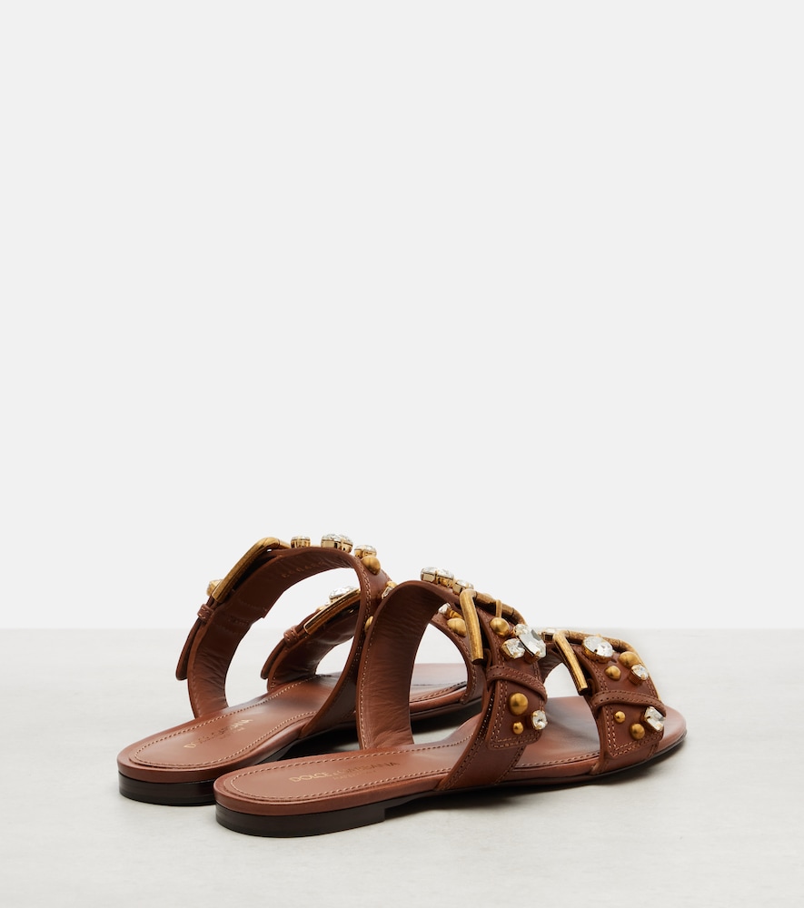 Dolce&gabbana Dolce&gabbana Embellished Leather Sandals 