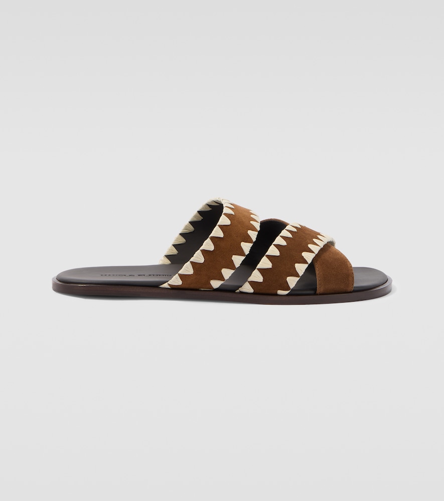 Manolo Blahnik Nello suede slides