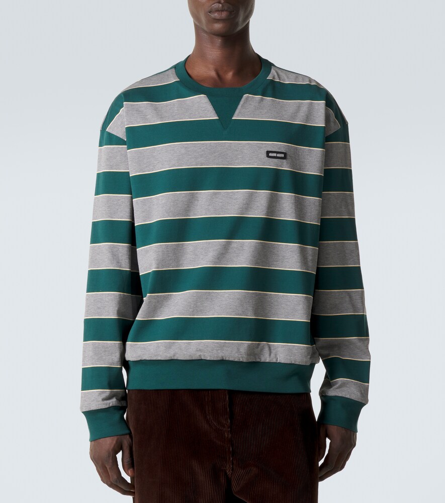  Miu Miu Miu Miu Sweatshirt Aus Baumwoll-jersey 