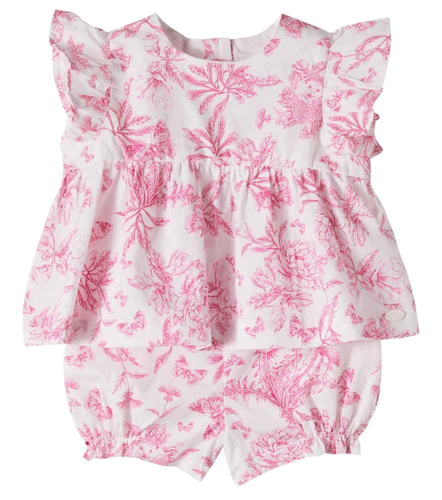 Baby – Top e culottes in cotone con stampa