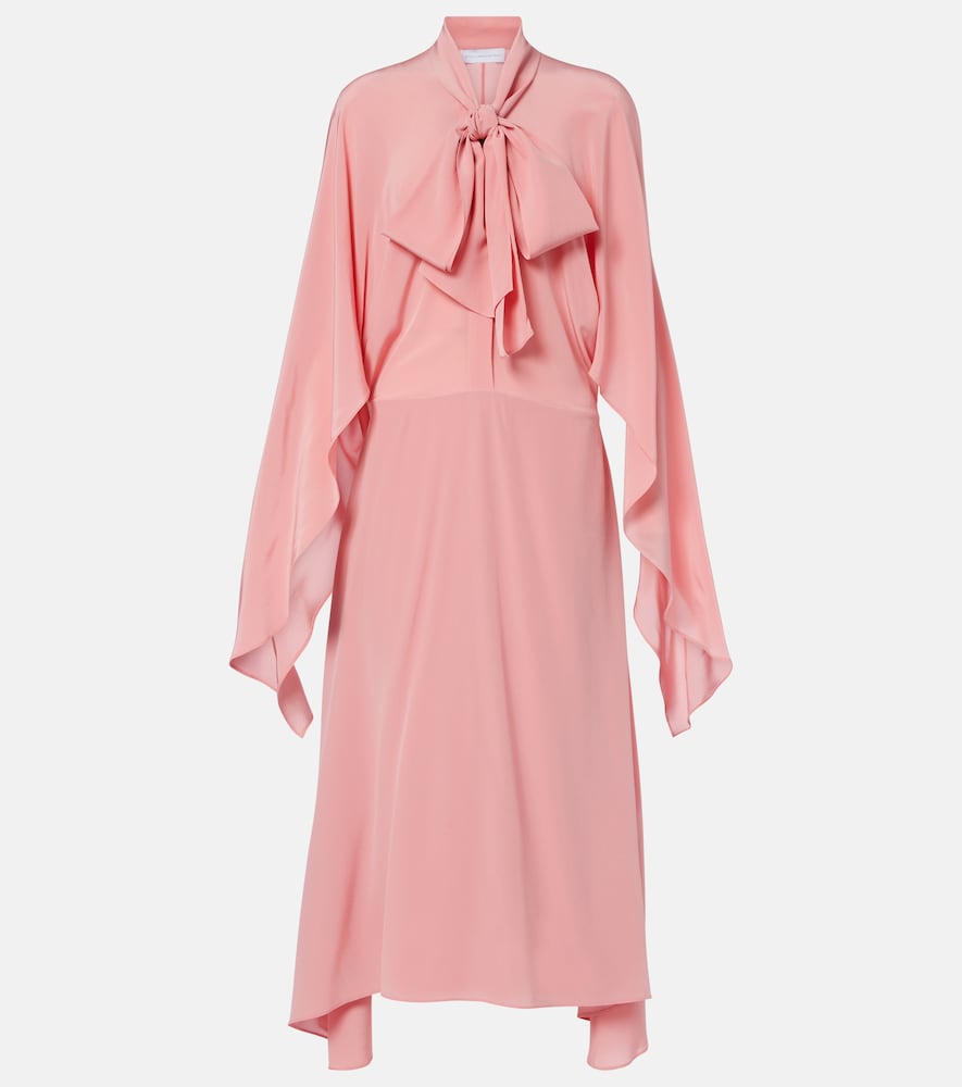 Stella McCartney Tie-neck silk midi dress