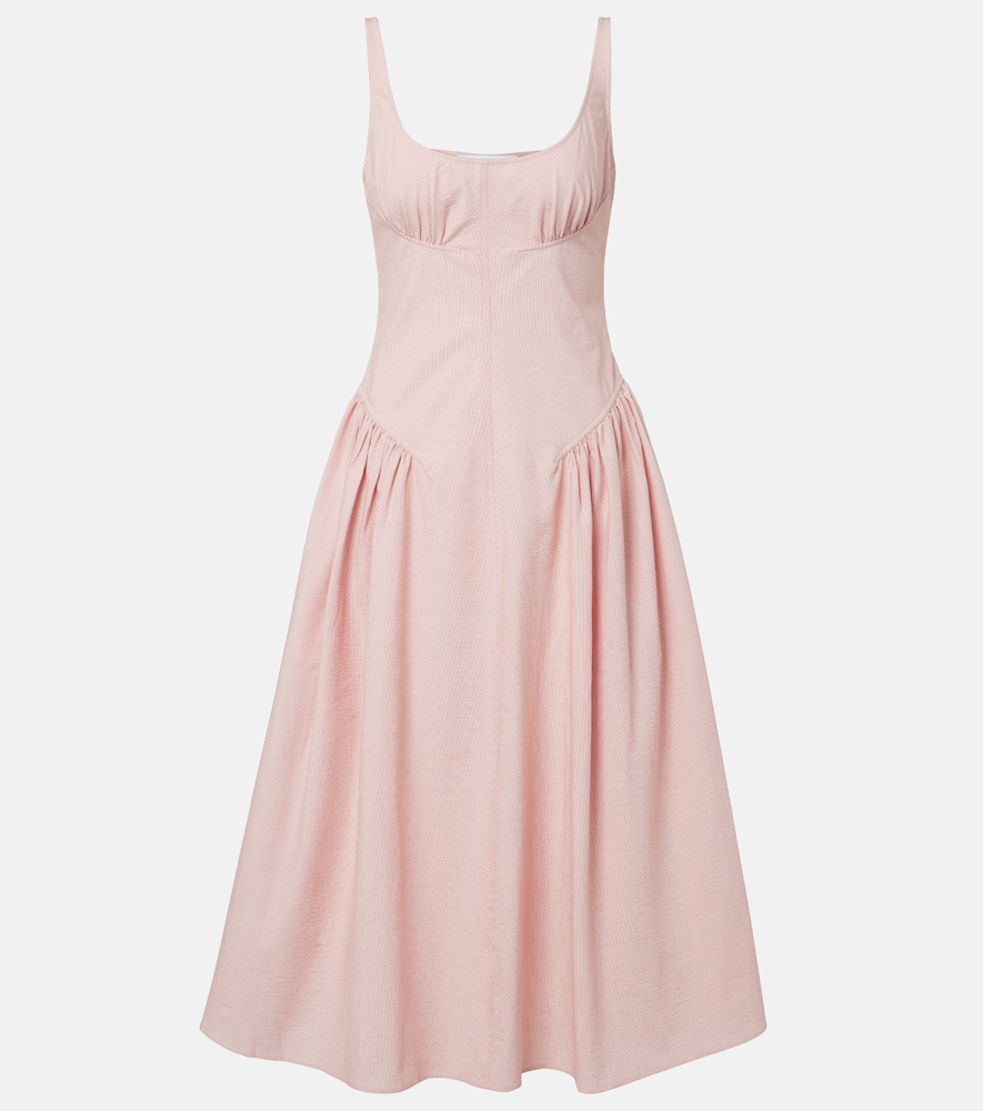 Proenza Schouler Solira seersucker midi dress | Thumbnail 7 Proenza Schouler Solira seersucker midi dress | Thumbnail 7