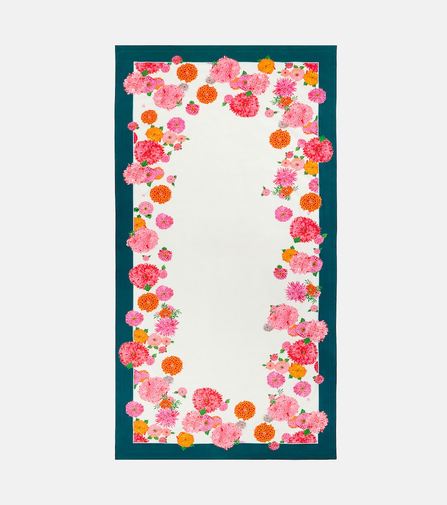  La Doublej La Doublej Bright Blooms Large Cotton Tablecloth 