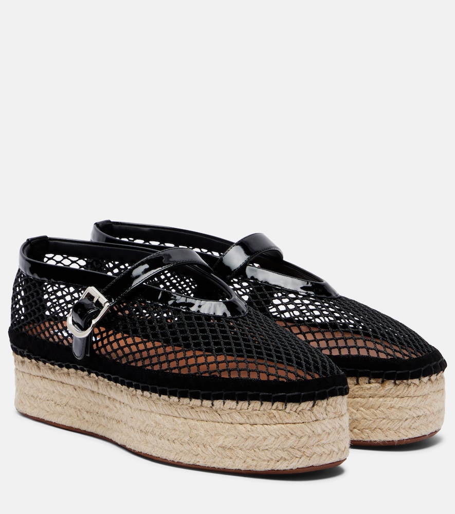 Alaïa Espadrilles in rete con pelle