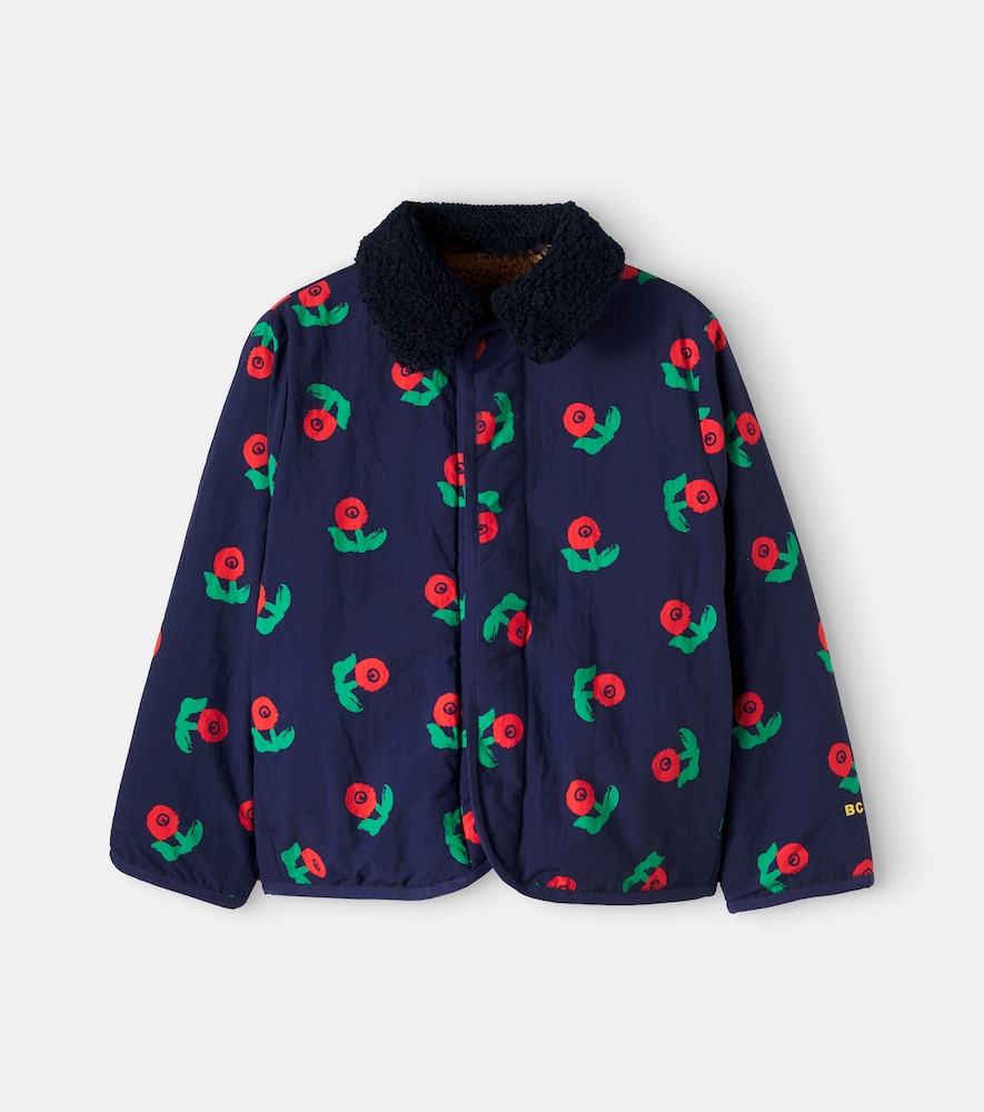 Wendbare Jacke Stamp Bloom mit Teddyfleece