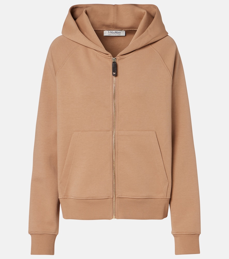 'S Max Mara Women's Beige Cotton-Blend Jersey Hoodie UK Size 14 - Mytheresa
