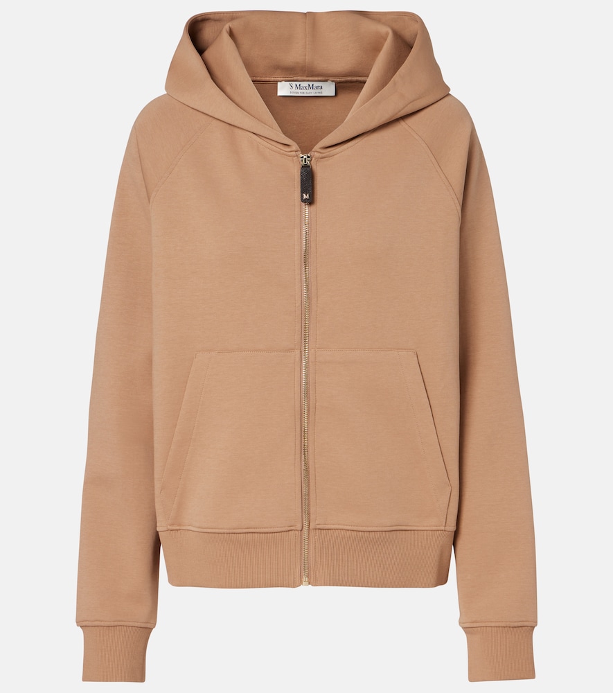 Max Mara , Zip-Throughs, Female, Gray, L, Smmmarea Hooded Zip-Up Sweatshirt - Image 2
