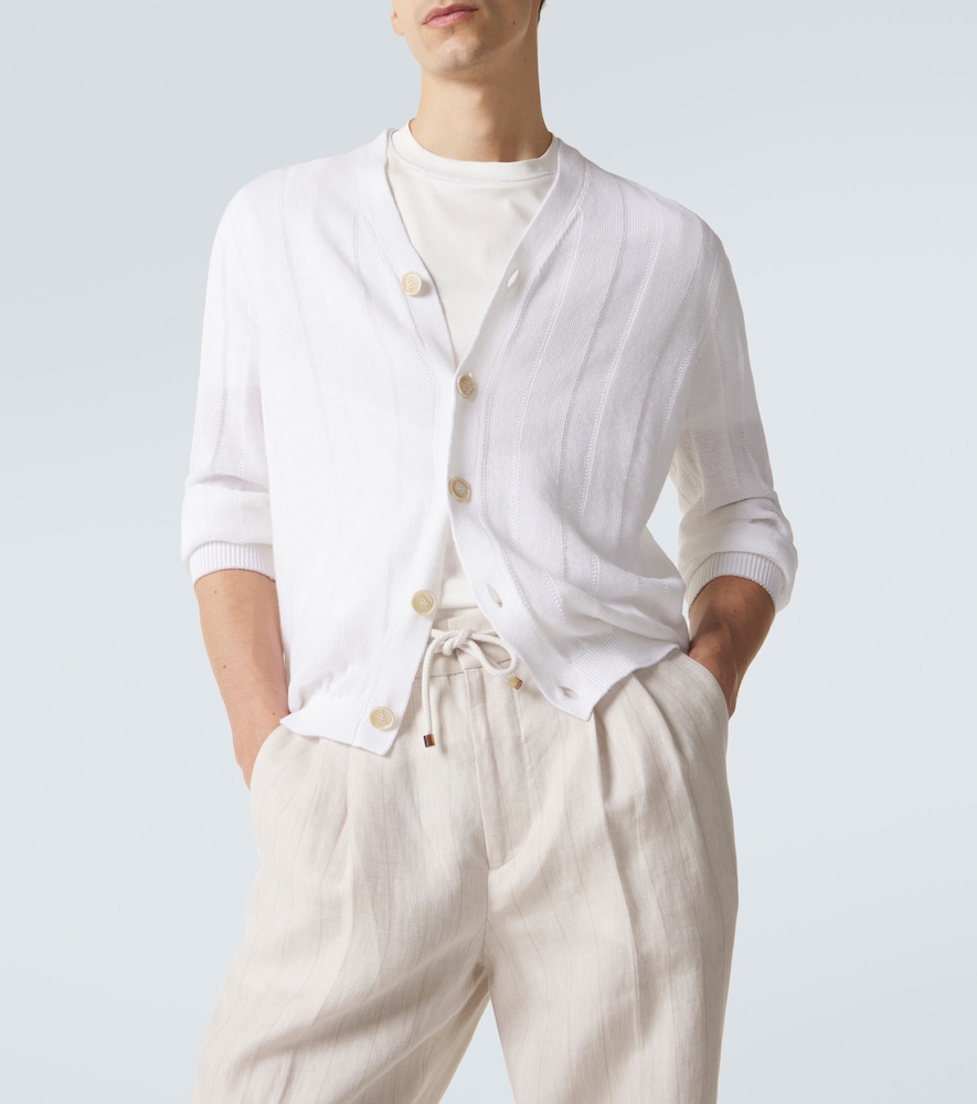  Brunello Cucinelli Brunello Cucinelli Cardigan Aus Baumwolle Und Leinen 
