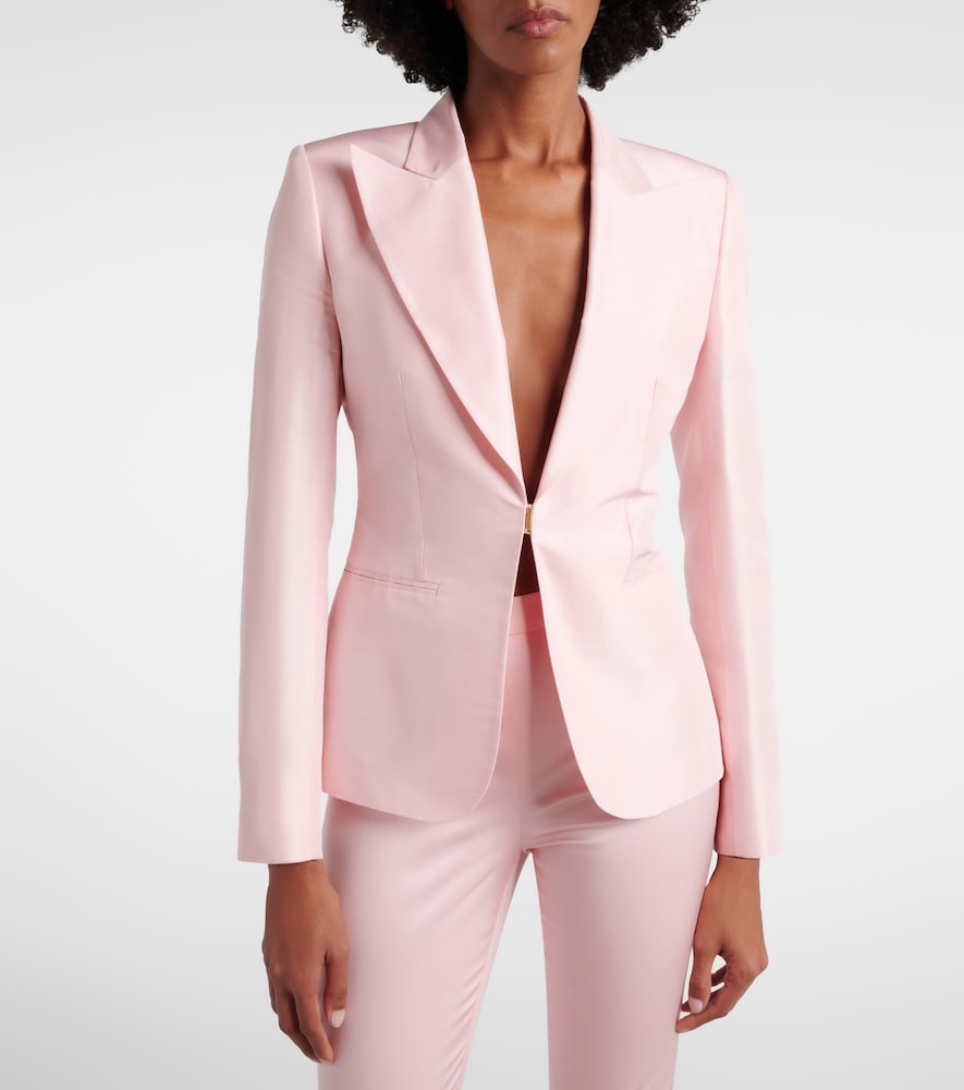  Gucci Gucci Silk Faille Blazer 