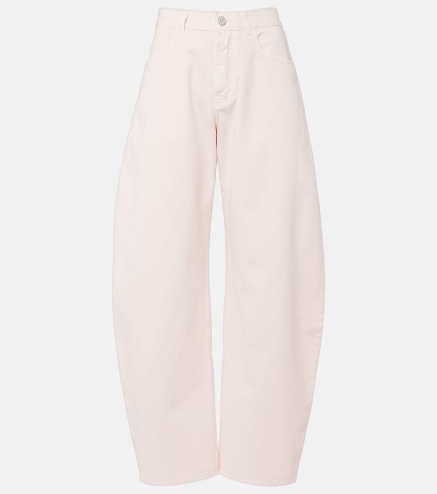 Alaia Women's Pink Barrel-Leg Jeans UK Size 16 - Mytheresa