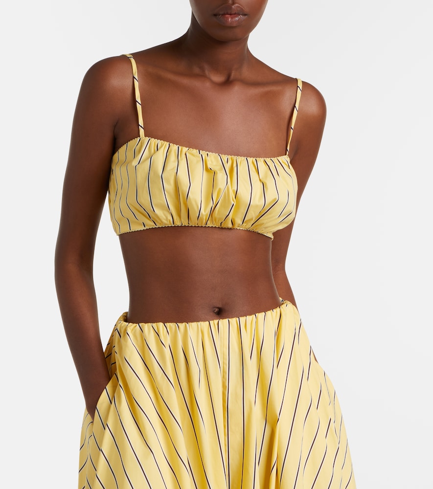 Fiore Striped Cotton Crop Top