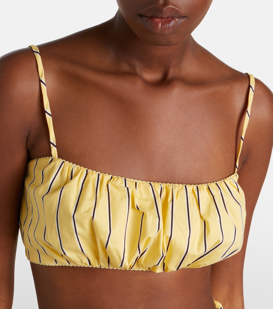 Fiore Striped Cotton Crop Top