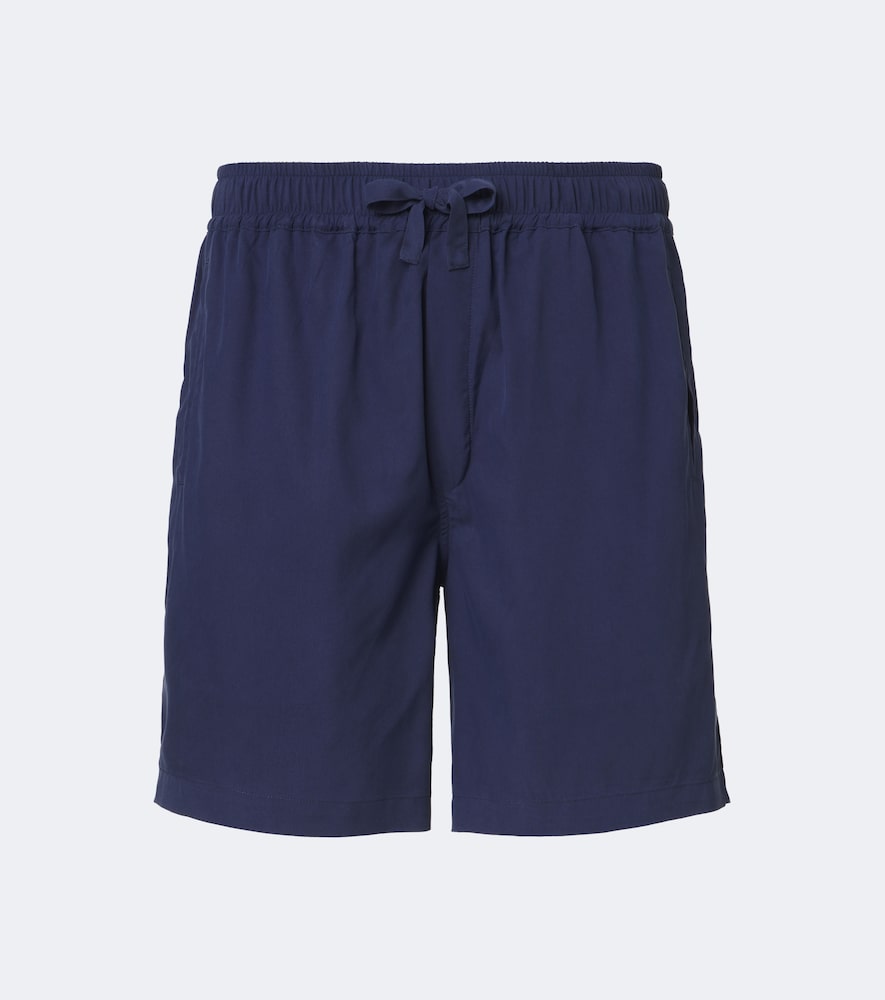 Saman Amel Silk Shorts In Blue