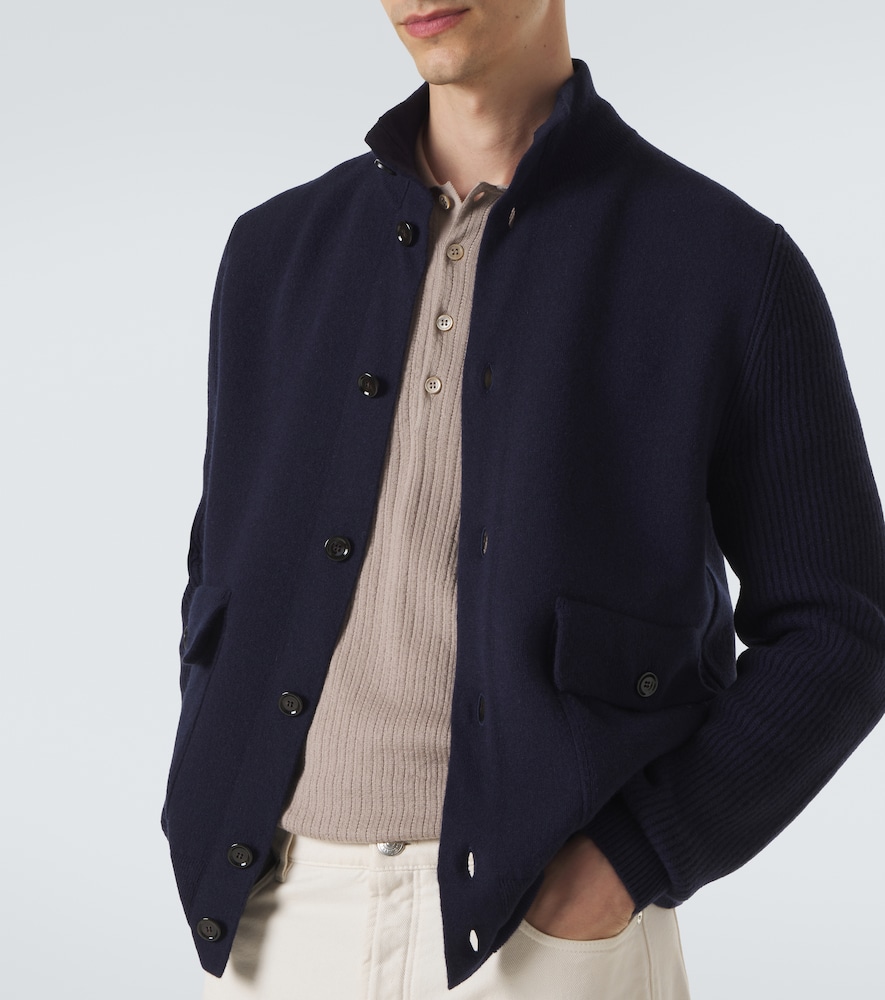 Knitted Wool-Blend Jacket