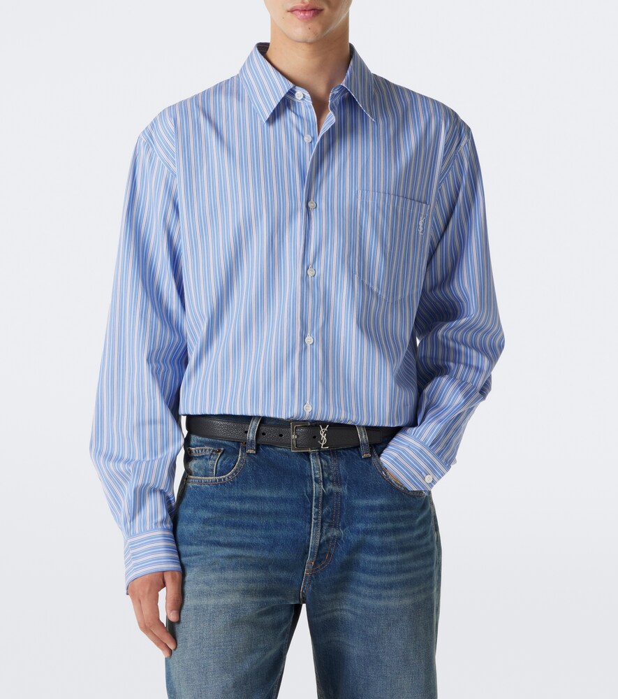 Striped Cotton Poplin Shirt