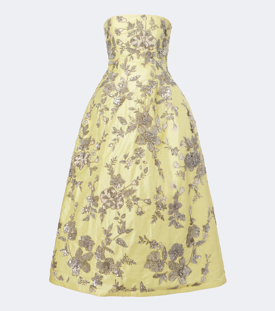 Là Fuori Bustierkleid Aurelia aus Seide mit Pailletten