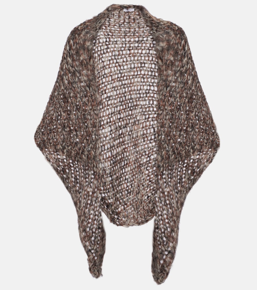 Poncho aus einem Mohairgemisch