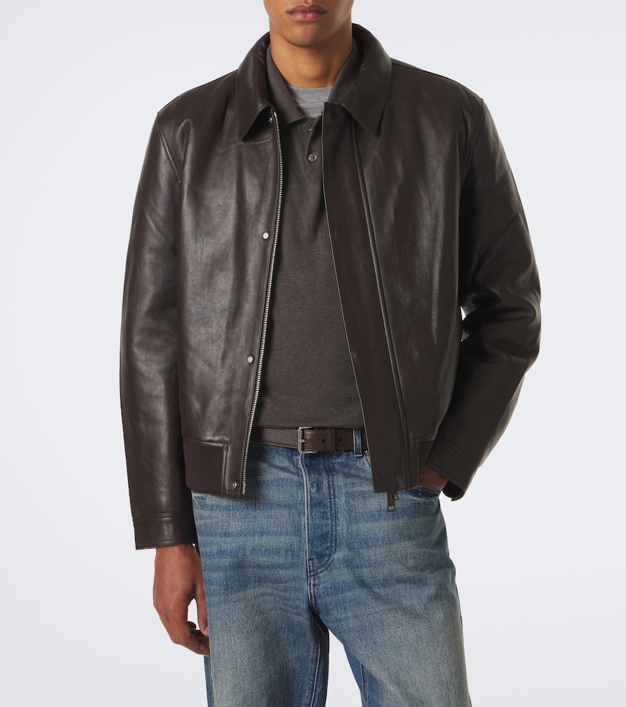 Leather Blouson Jacket
