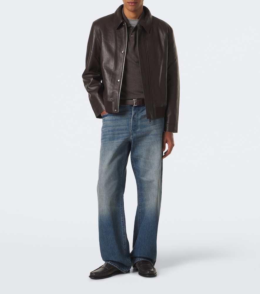 Leather Blouson Jacket