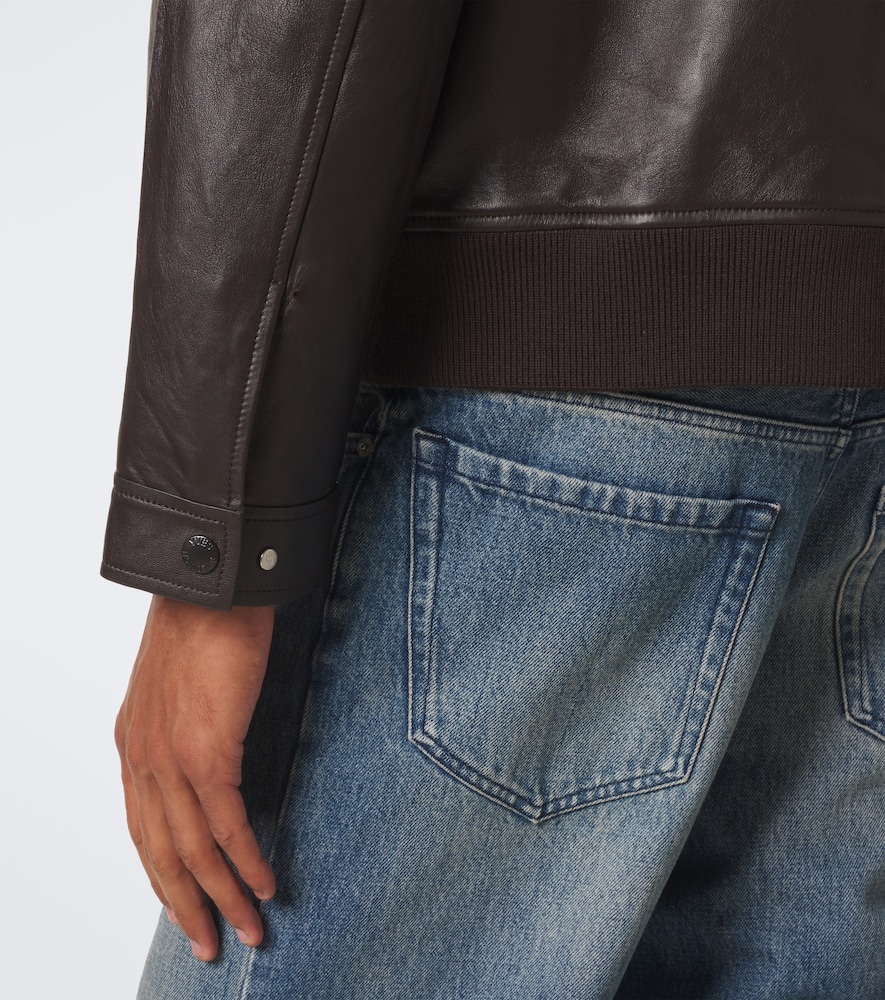 Leather Blouson Jacket