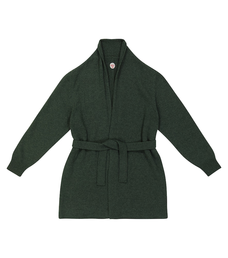 The Row Kids Huey belted cashmere cardigan