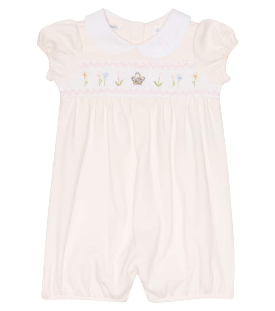 Polo Ralph Lauren Kids Baby embroidered cotton romper