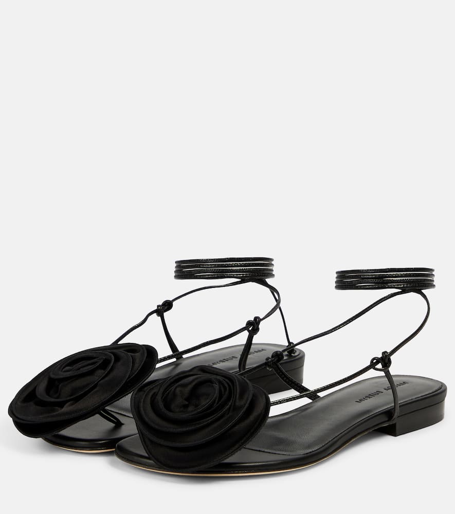 MAGDA BUTRYM APPLIQUÉ LEATHER SANDALS
