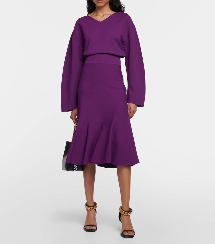 Stella Mccartney Oversized Stretch Jersey Sweater In Purple