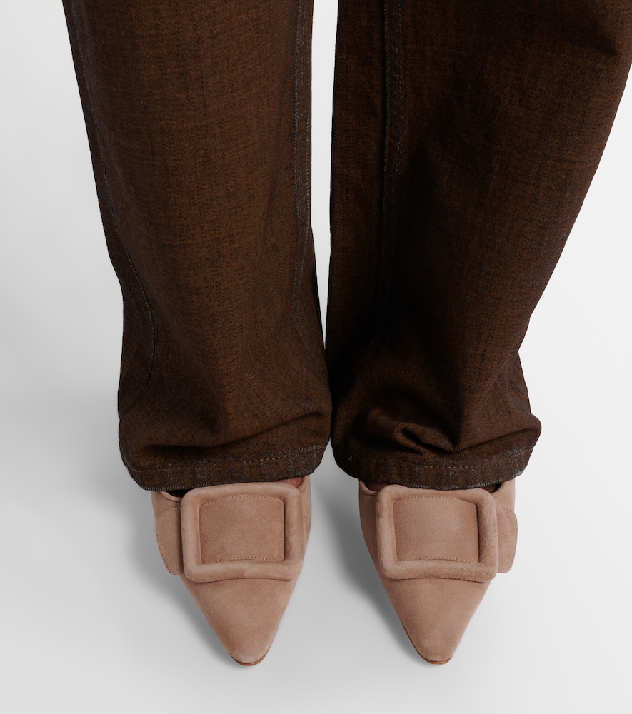  Manolo Blahnik Manolo Blahnik Maysale 70 Suede Mules 