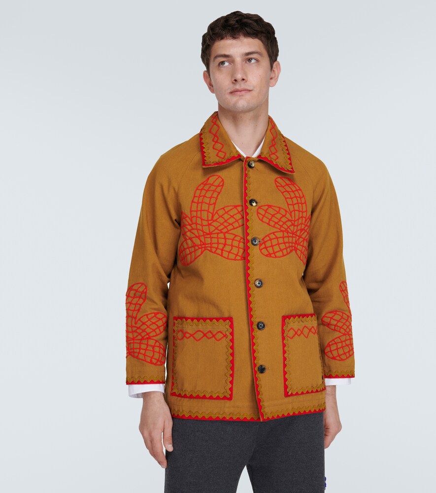  Bode Bode Field Maple Embroidered Cotton Coat 