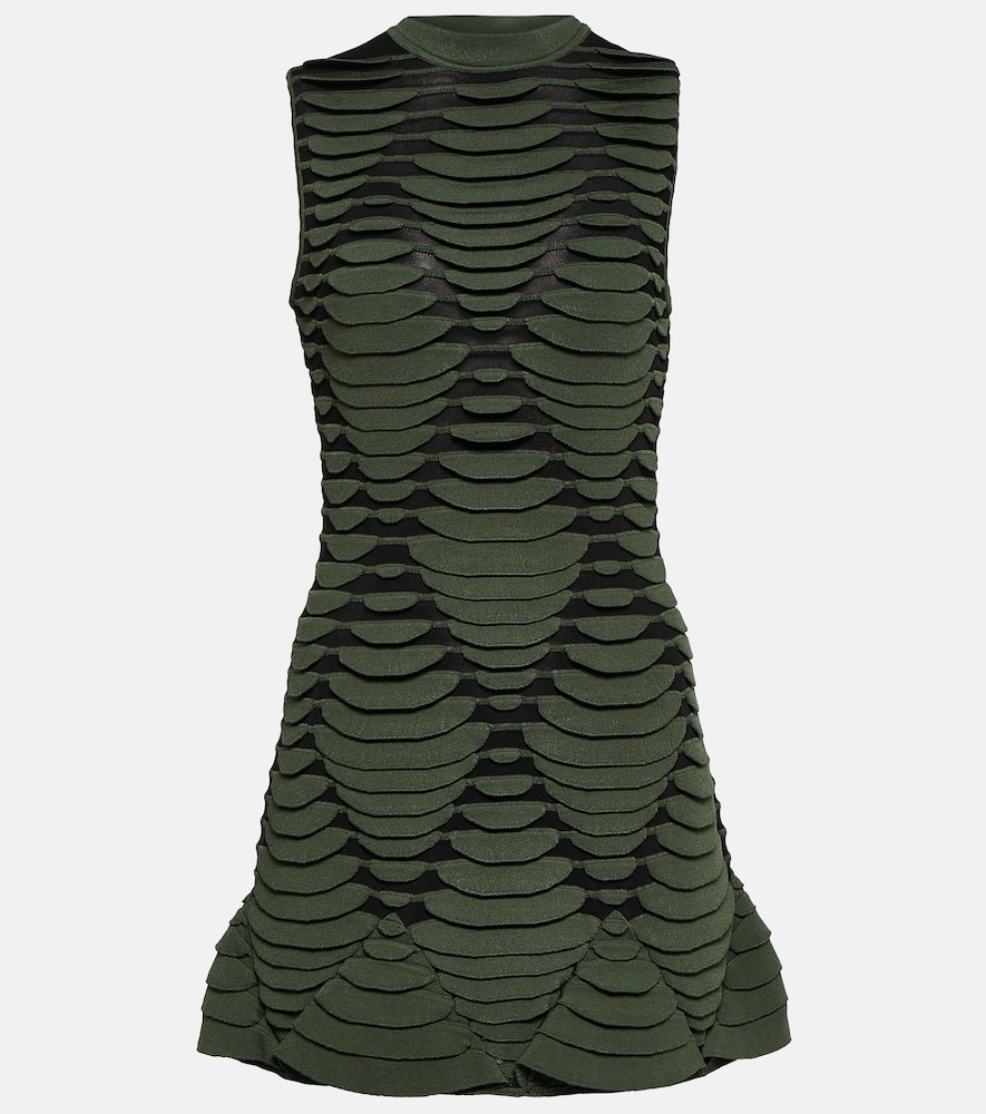 Alaïa Snake-effect knit minidress