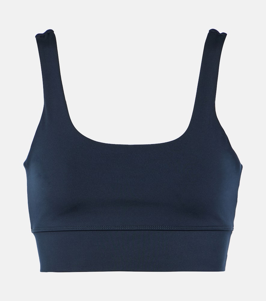 Varley Edris Sports Bra In Mono Feather In Blue