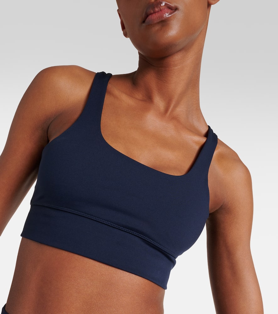 Varley Edris Sports Bra In Mono Feather In Blue