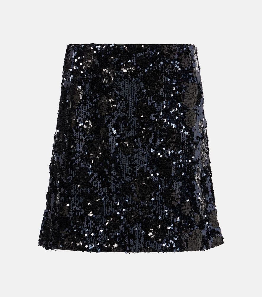 Floral sequined miniskirt
