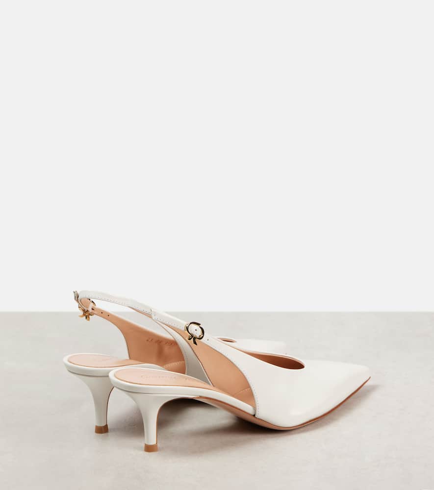 GIANVITO ROSSI ROBBIE SLING 55 LEATHER SLINGBACK PUMPS