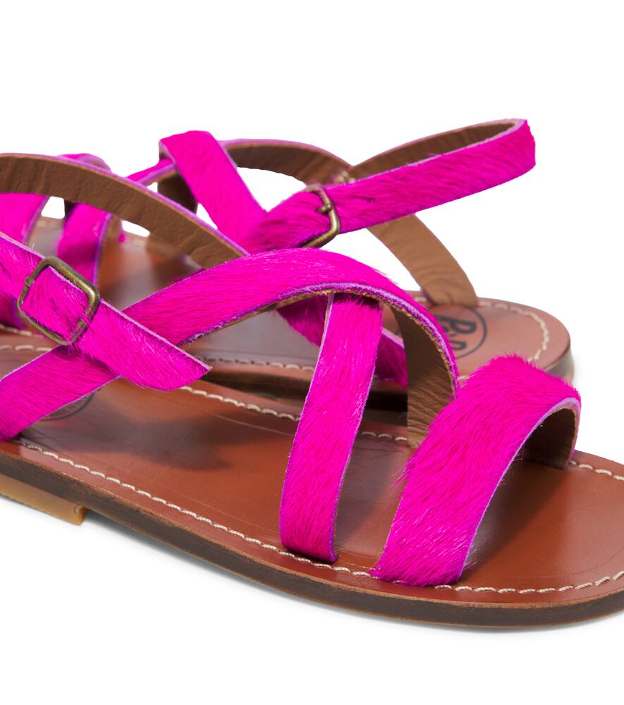 Pèpè Leather Sandals In Pink