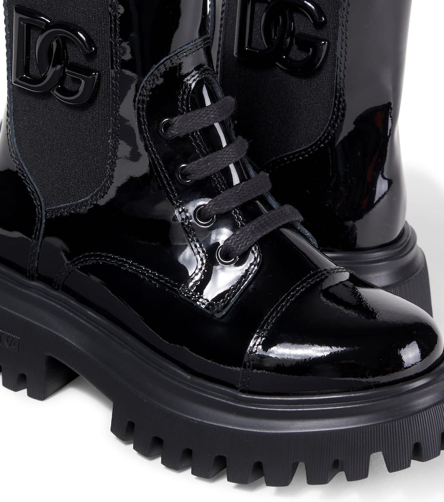 Dolce & Gabbana Black Leather Boots In Black
