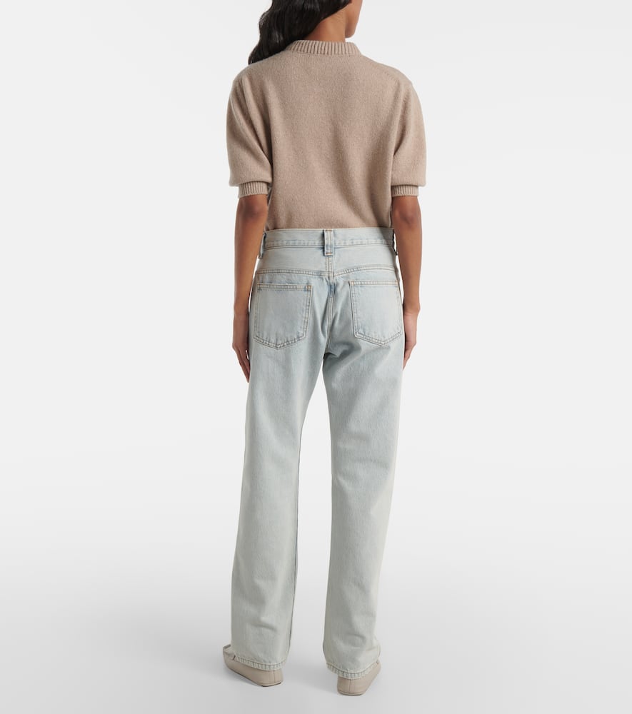Khaite Callum Mid-rise Straight-leg Jeans In Blue